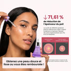 71,61 % de réduction de l'épaisseur du poil